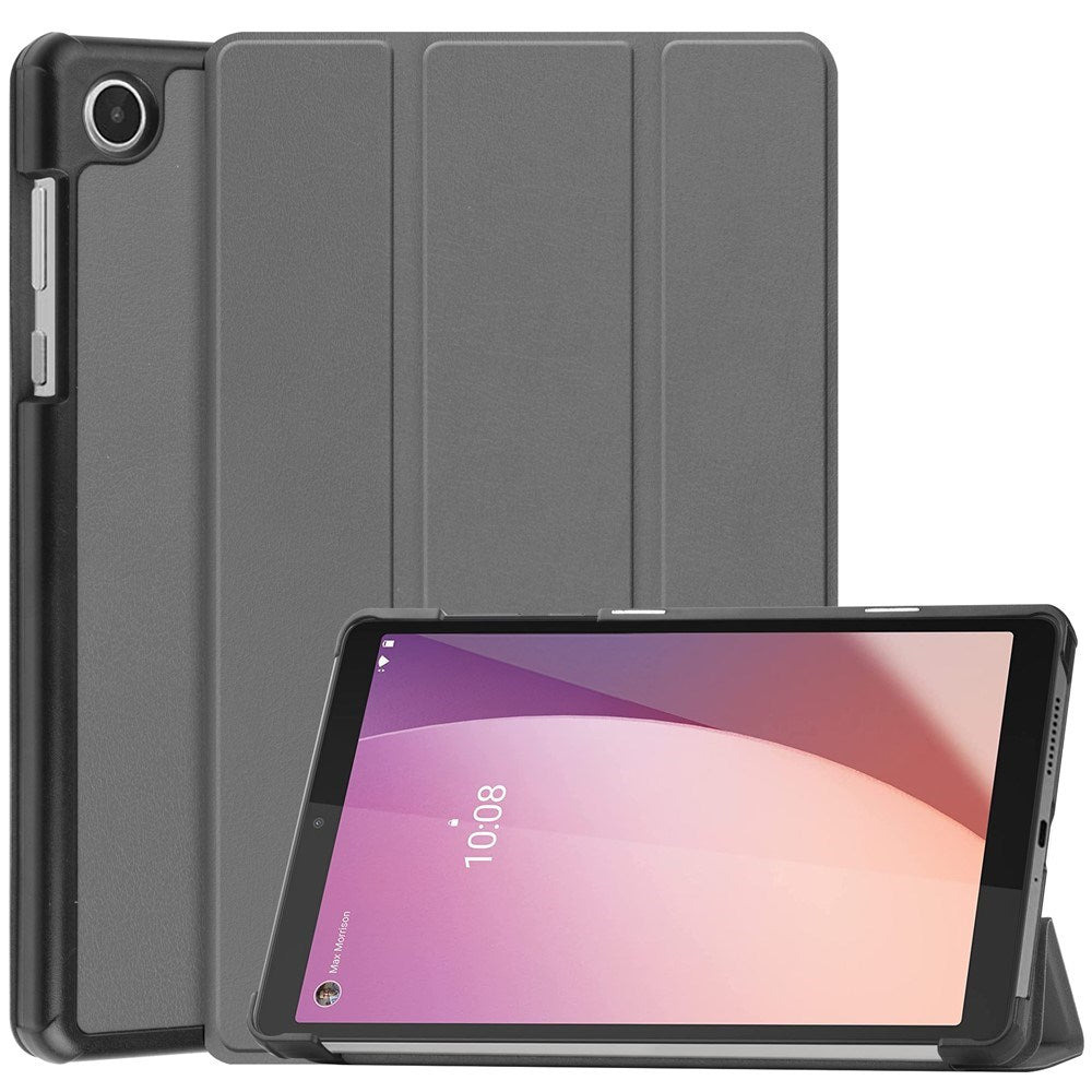 EIDERWOOD Lenovo Tab M8 (4. Gen.) Tri-Fold Kunstlæder Flip Cover - Grå