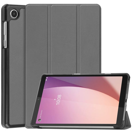 EIDERWOOD Lenovo Tab M8 (4. Gen.) Tri-Fold Kunstlæder Flip Cover - Grå
