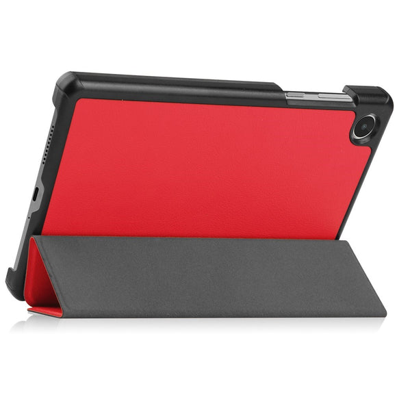 EIDERWOOD Lenovo Tab M8 (4. Gen.) Tri-Fold Kunstlæder Flip Cover - Rød