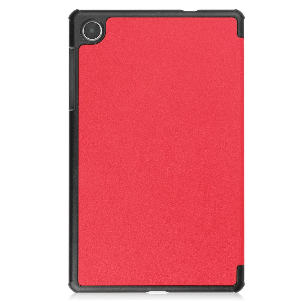 EIDERWOOD Lenovo Tab M8 (4. Gen.) Tri-Fold Kunstlæder Flip Cover - Rød