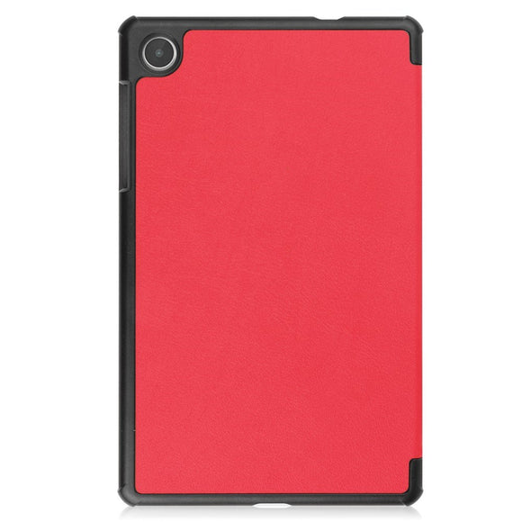 EIDERWOOD Lenovo Tab M8 (4. Gen.) Tri-Fold Kunstlæder Flip Cover - Rød
