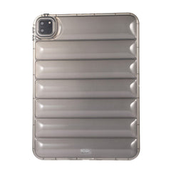 iPad Pro 11" ( 2022 / 2021 / 2020 / 2018) Fleksibelt Plastik Cover - Riller - Gennemsigtig / Grå