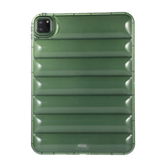 iPad Pro 11" ( 2022 / 2021 / 2020 / 2018) Fleksibelt Plastik Cover - Riller - Gennemsigtig / Grøn