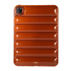 iPad Pro 11" ( 2022 / 2021 / 2020 / 2018) Fleksibelt Plastik Cover - Riller - Gennemsigtig / Brun