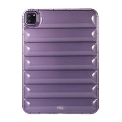 iPad Pro 11" ( 2022 / 2021 / 2020 / 2018) Fleksibelt Plastik Cover - Riller - Gennemsigtig / Lilla