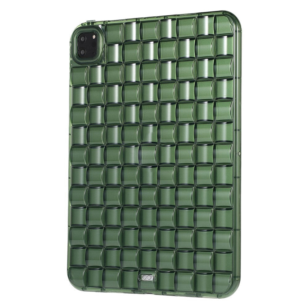 iPad Pro 11" (2022 / 2021 / 2020 / 2018) Fleksibelt Plastik Cover - Flet Design - Gennemsigtig / Grøn