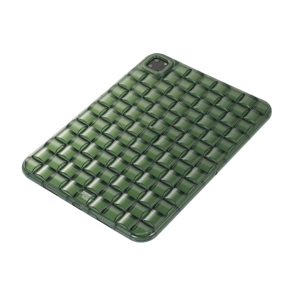 iPad Pro 11" (2022 / 2021 / 2020 / 2018) Fleksibelt Plastik Cover - Flet Design - Gennemsigtig / Grøn