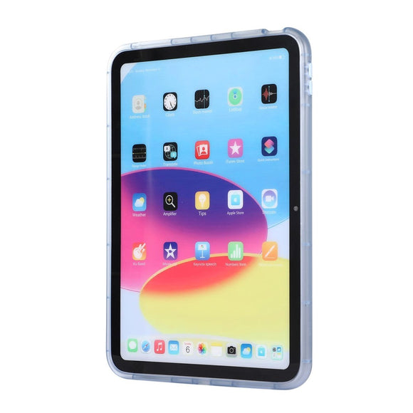 iPad 11" (2025) / iPad 10.9" (2024/2022) Fleksibelt Plastik Cover - Gennemsigtig / Blå