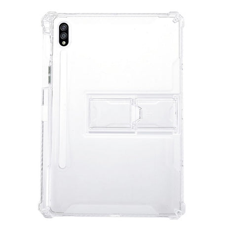 EIDERWOOD Samsung Galaxy Tab S10 FE / S9 FE / S9 / S8 / S7 Fleksibelt Plastik Cover m. Stødabsorberende Hjørner & Ståfunktion - Gennemsigtig