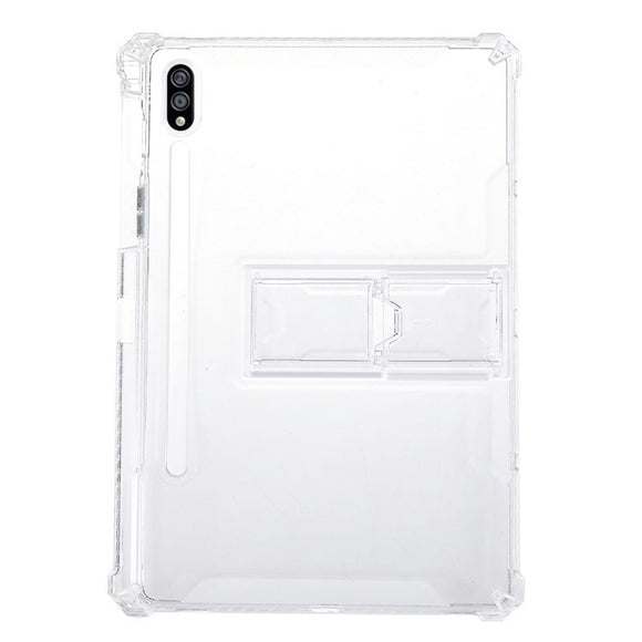 EIDERWOOD Samsung Galaxy Tab S10 FE / S9 FE / S9 / S8 / S7 Fleksibelt Plastik Cover m. Stødabsorberende Hjørner & Ståfunktion - Gennemsigtig
