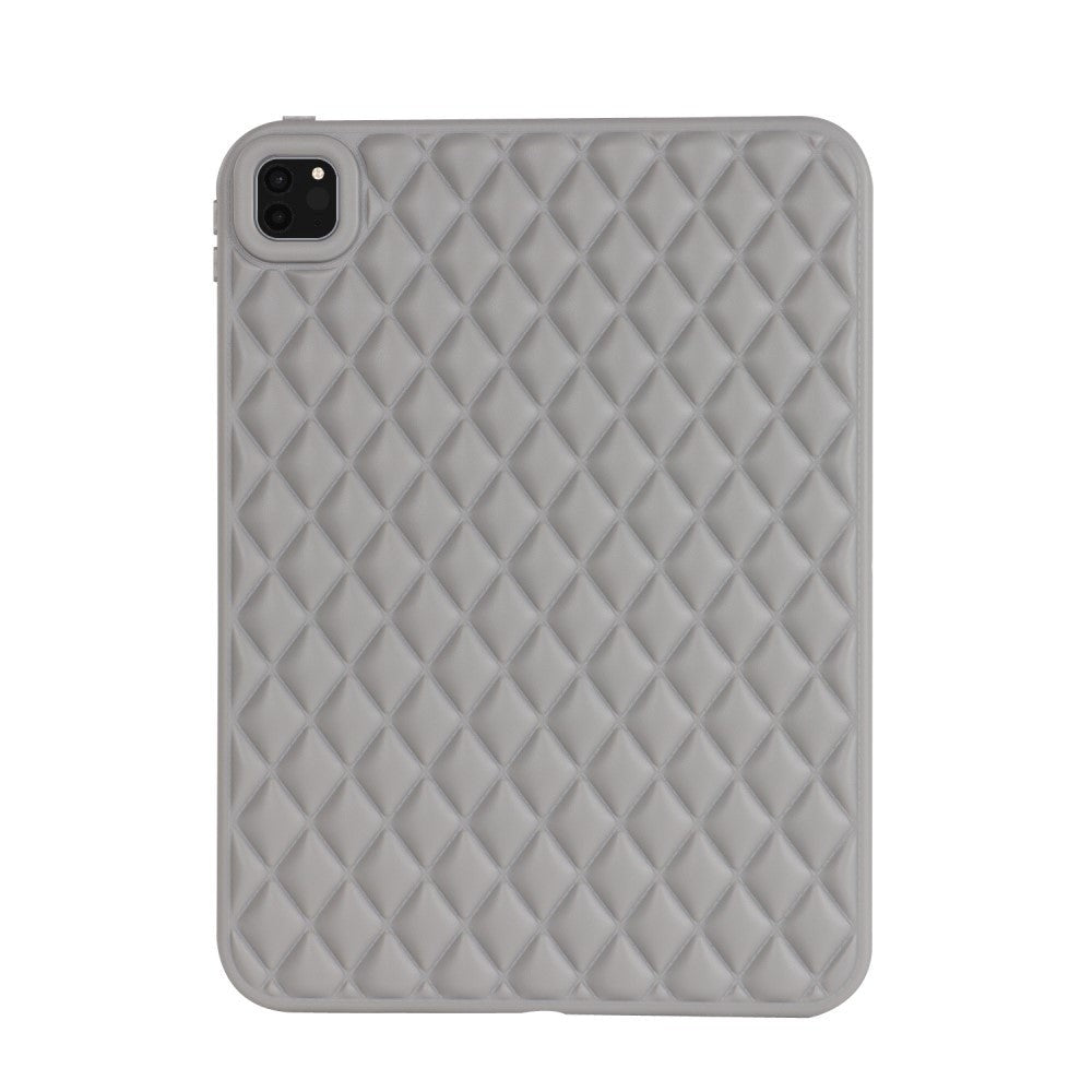 iPad Pro 11" ( 2022 / 2021 / 2020) Fleksibelt Plastik Cover - Rhombe Design - Grå