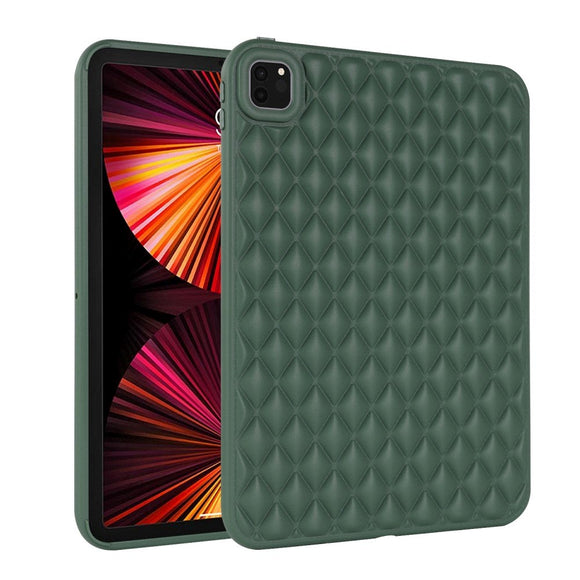 iPad Pro 11" ( 2022 / 2021 / 2020) Fleksibelt Plastik Cover - Rhombe Design - Grøn
