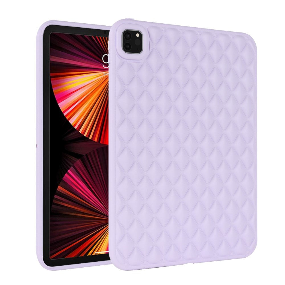 iPad Pro 11" ( 2022 / 2021 / 2020) Fleksibelt Plastik Cover - Rhombe Design - Lilla