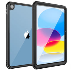 iPad 11" (2025) / iPad 10.9" (2024/2022) Vandtæt Håndværker Cover m. skærmbeskyttelse - Gennemsigtig / Sort