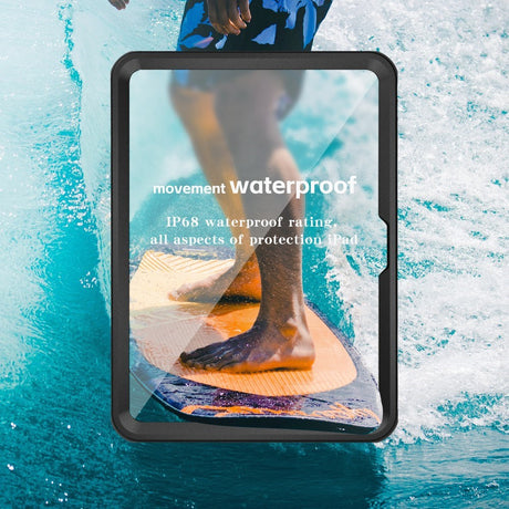 iPad 11" (2025) / iPad 10.9" (2024/2022) Vandtæt Håndværker Cover m. skærmbeskyttelse - Gennemsigtig / Sort