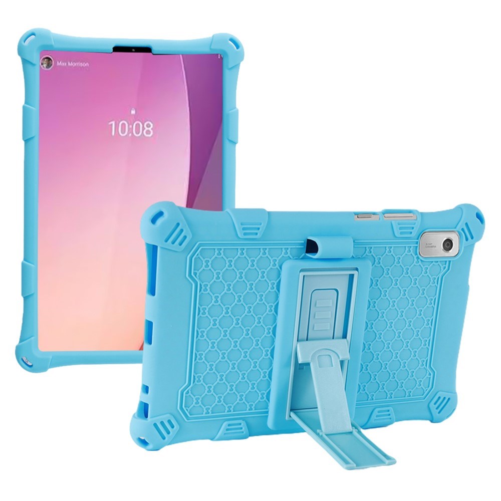 Lenovo Tab M9 Silikone Cover m. Kickstand - Lyseblå
