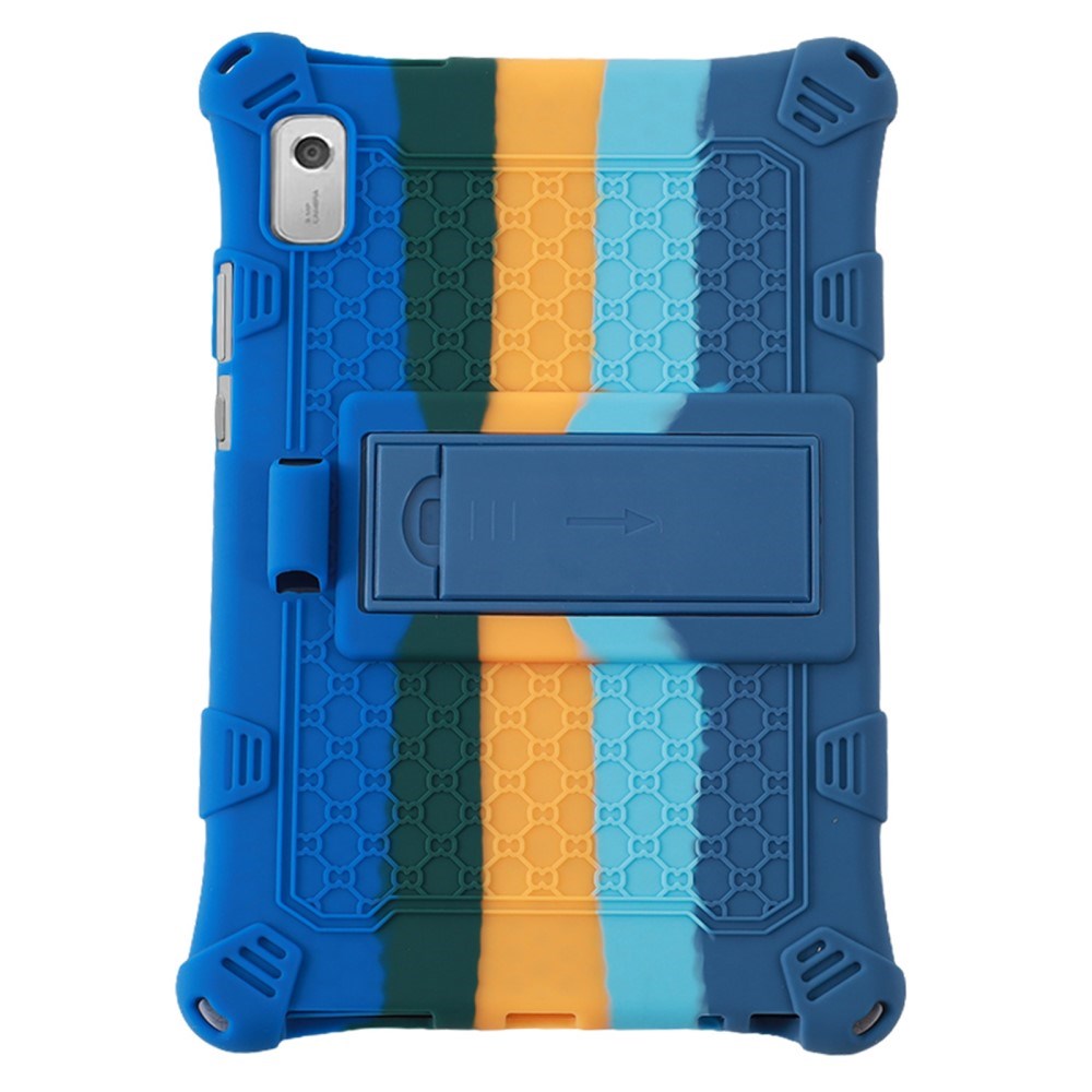 Lenovo Tab M9 Silikone Cover m. Kickstand - Blå / Grøn / Gul