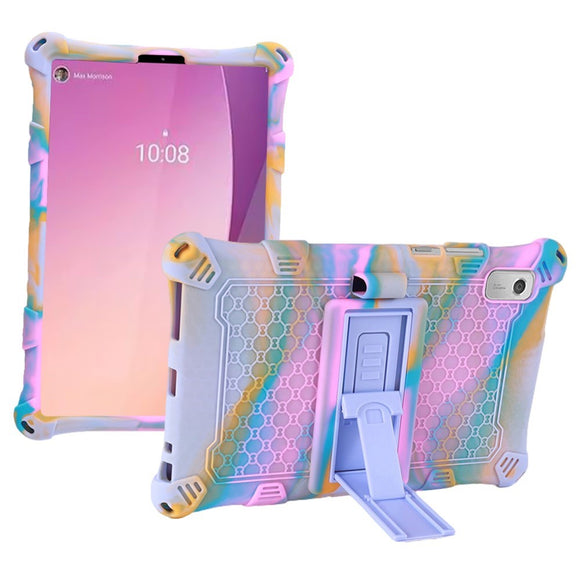 Lenovo Tab M9 Silikone Cover m. Kickstand - Lilla / Lyserød
