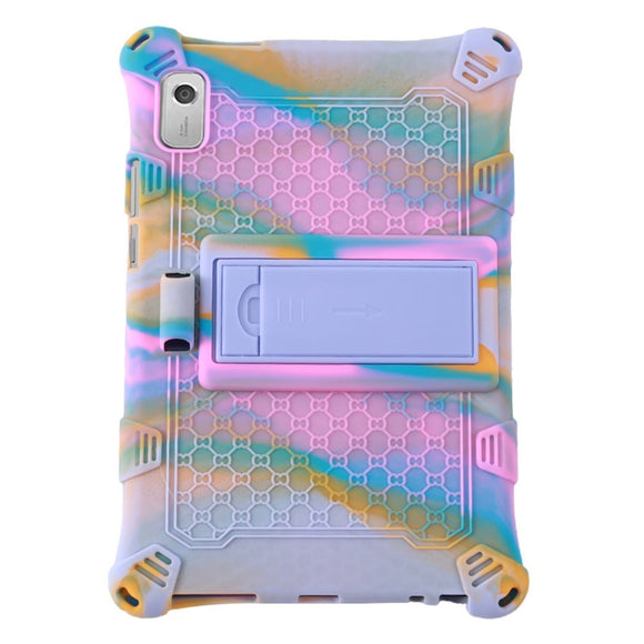 Lenovo Tab M9 Silikone Cover m. Kickstand - Lilla / Lyserød