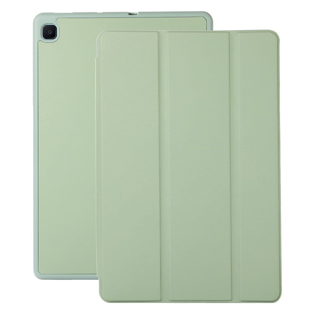 Samsung Galaxy Tab S6 Lite (2020-2024) Magnetisk Tri-Fold Læder Cover m. Pencil Holder - Grøn