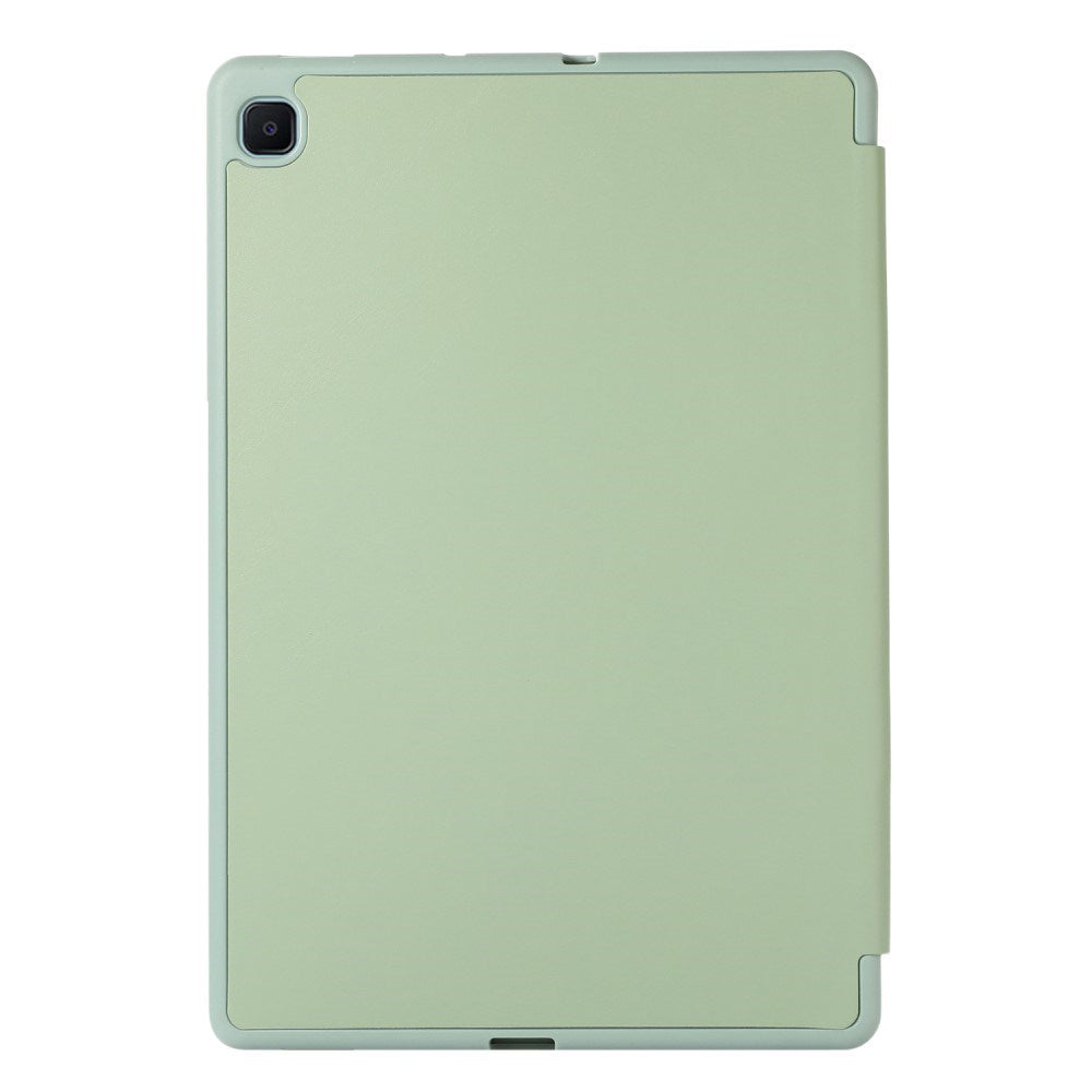 Samsung Galaxy Tab S6 Lite (2020-2024) Magnetisk Tri-Fold Læder Cover m. Pencil Holder - Grøn
