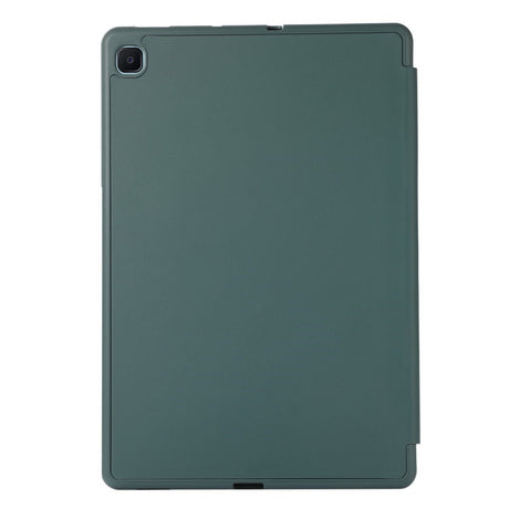 Samsung Galaxy Tab S6 Lite (2020-2024) Magnetisk Tri-Fold Læder Cover m. Pencil Holder - Mørkegrøn