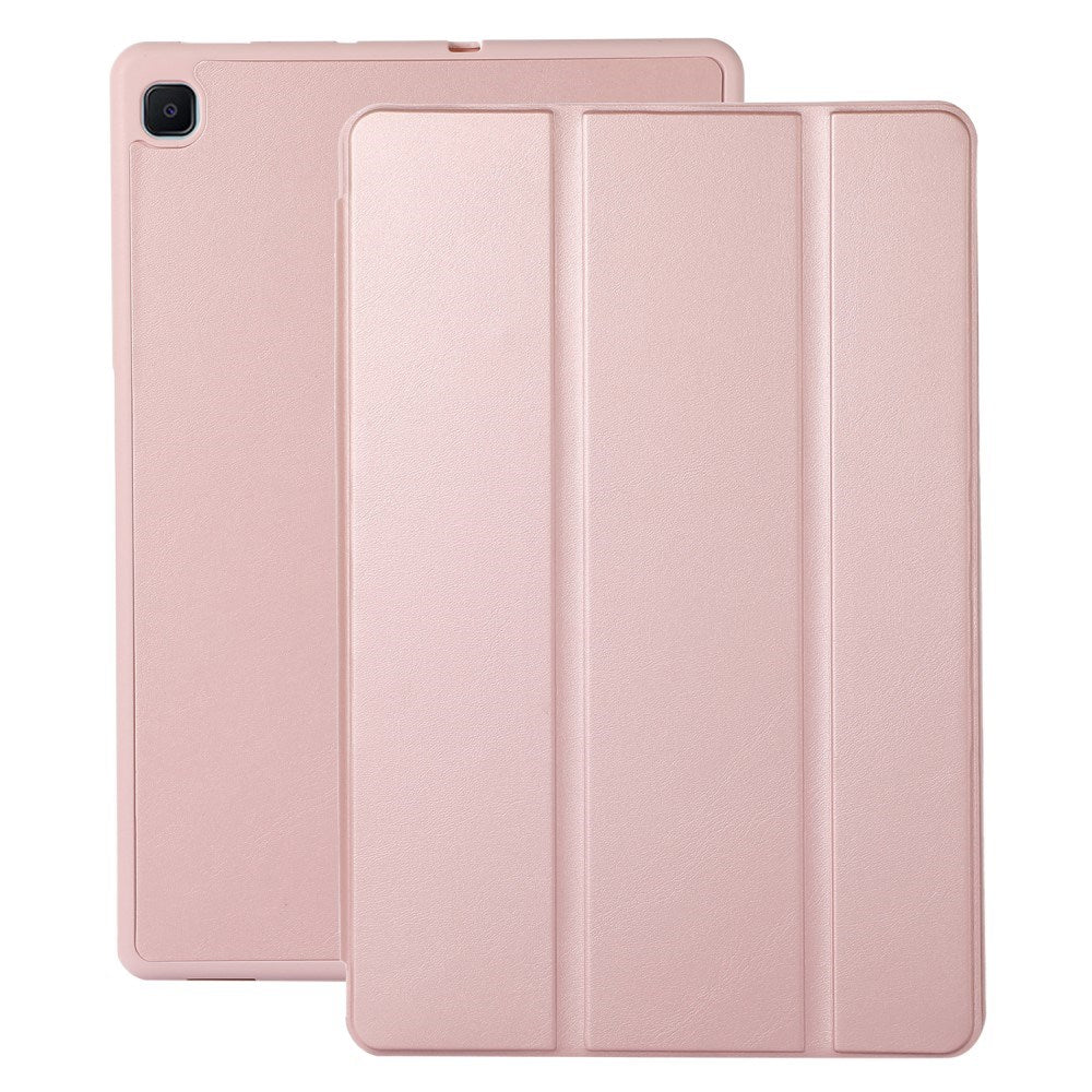 Samsung Galaxy Tab S6 Lite (2020-2024) Magnetisk Tri-Fold Læder Cover m. Pencil Holder - Rose Gold