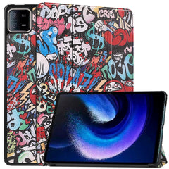 Xiaomi Pad 6 Læder Cover m. Stand - Graffiti