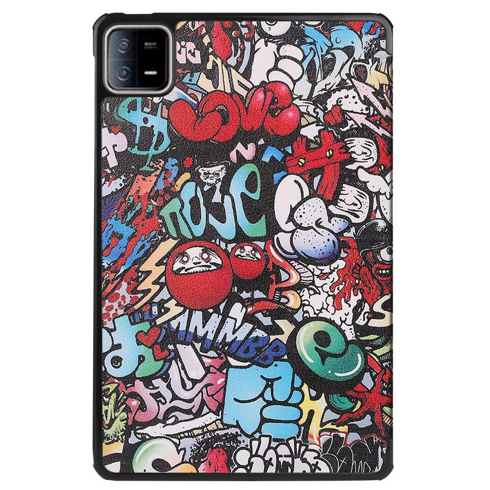 Xiaomi Pad 6 Læder Cover m. Stand - Graffiti