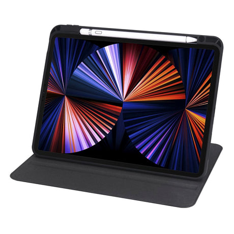 iPad Pro 12.9" (2022 / 2021 / 2020 / 2018) Hybrid Flip Cover m. Apple Pencil Holder - Sort / Gennemsigtig