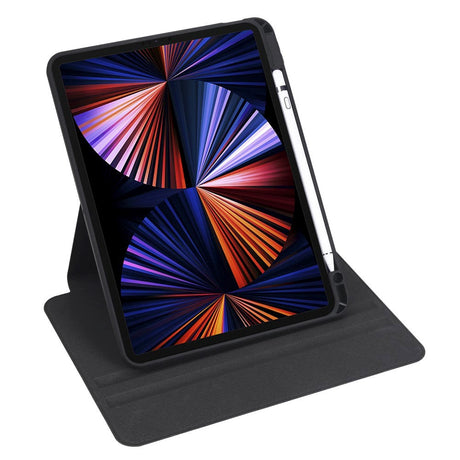 iPad Pro 12.9" (2022 / 2021 / 2020 / 2018) Hybrid Flip Cover m. Apple Pencil Holder - Sort / Gennemsigtig