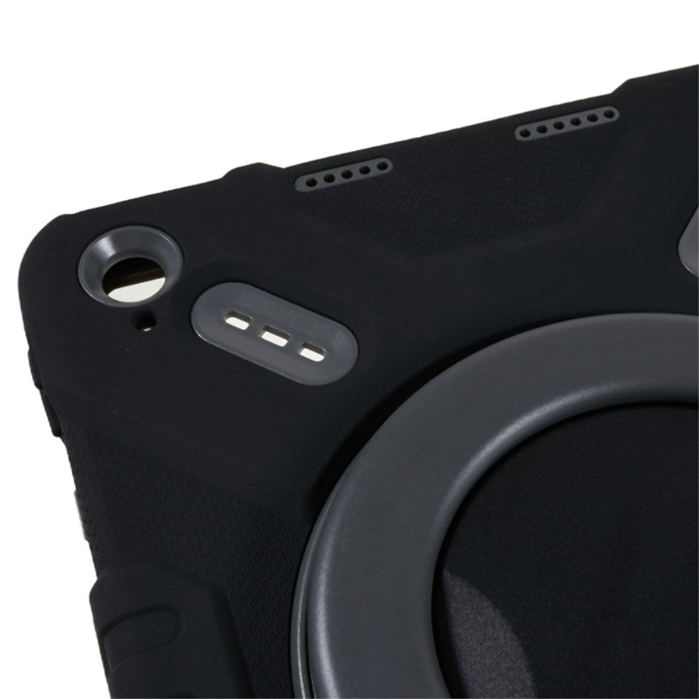 Pepkoo iPad 11" (2025) / 10.9" (2024 / 2022) Børne Cover m. Roterbar Stander - Sort