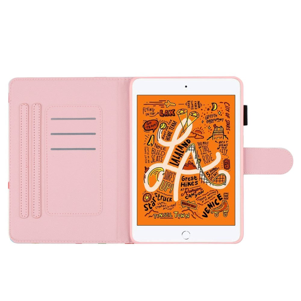 iPad Pro 9.7 (2016) / iPad Air / iPad Air 2 / iPad 9.7 (2017/2018) Læder Cover m. Farvede Prikker - Hvid / Grøn