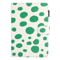 iPad Pro 9.7 (2016) / iPad Air / iPad Air 2 / iPad 9.7 (2017/2018) Læder Cover m. Farvede Prikker - Hvid / Grøn