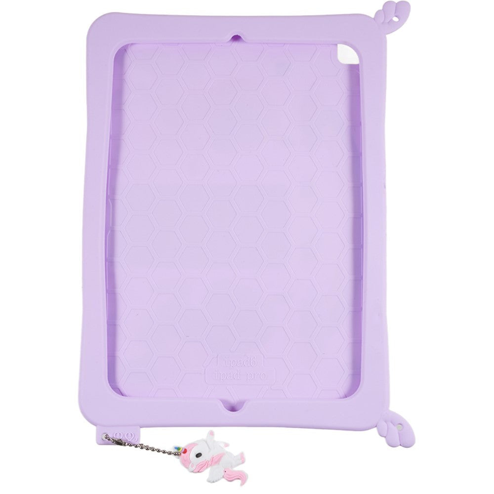 iPad 9.7 (2018-2017) / iPad Air / iPad Air 2 Silikone Cover m. Stander, Print & Strop - Enhjørning