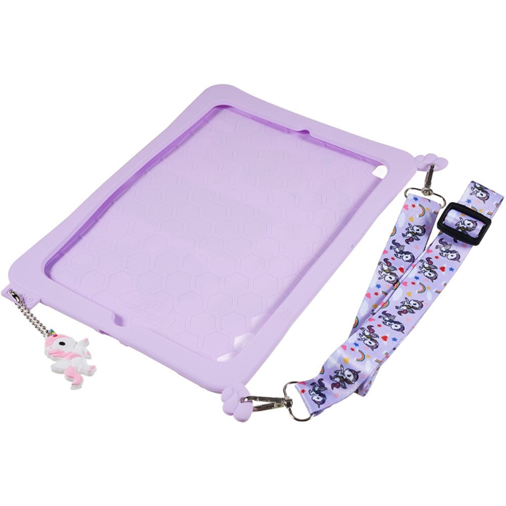 iPad 9.7 (2018-2017) / iPad Air / iPad Air 2 Silikone Cover m. Stander, Print & Strop - Enhjørning