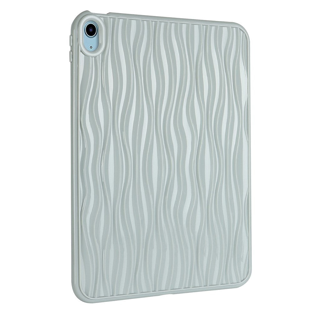 iPad Air (2022 / 2020) Fleksibelt Plastik Cover - Bølget Design - Grå