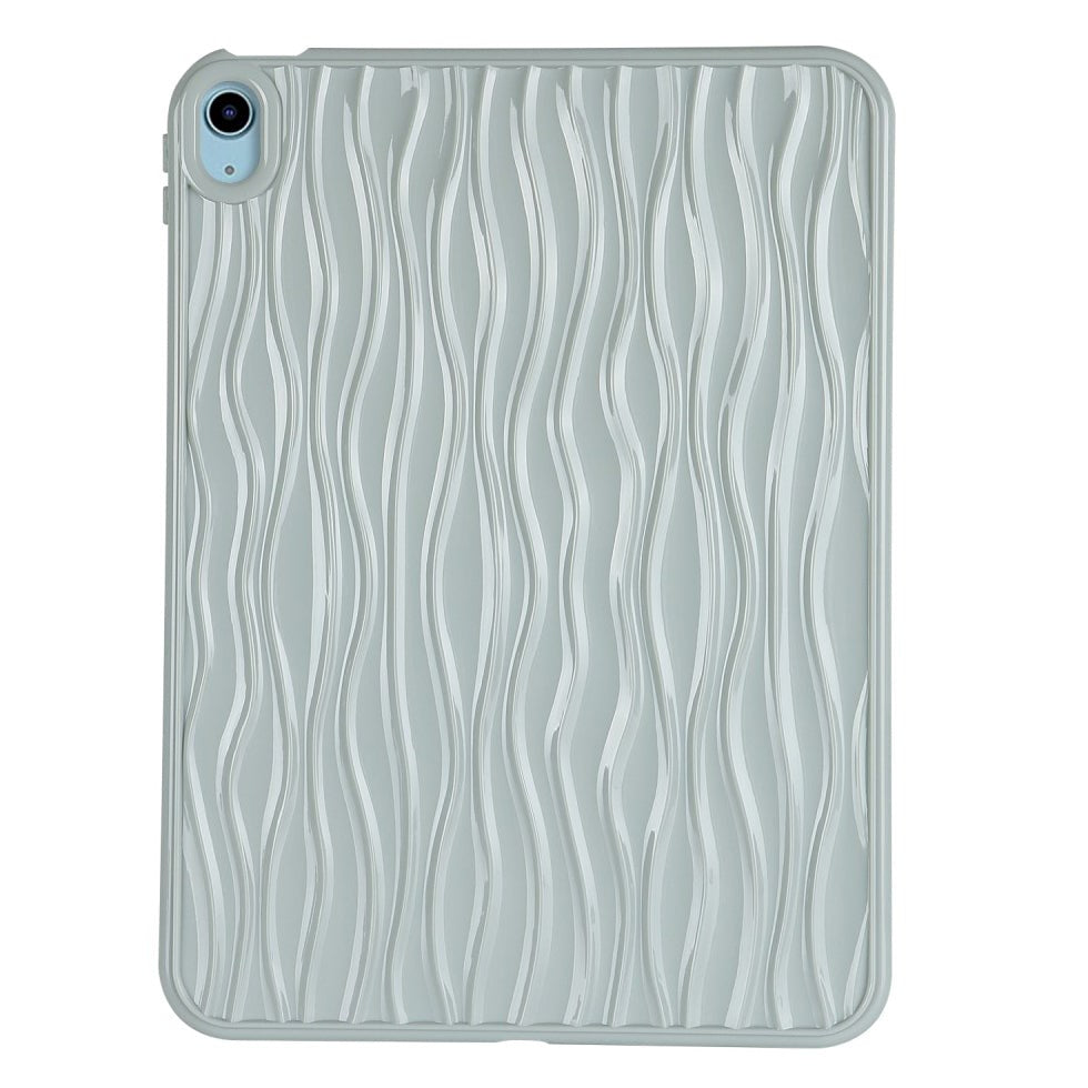 iPad Air (2022 / 2020) Fleksibelt Plastik Cover - Bølget Design - Grå