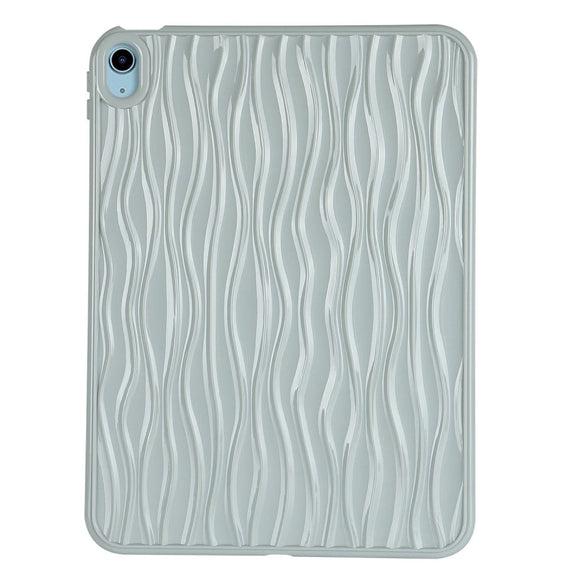 iPad Air (2022 / 2020) Fleksibelt Plastik Cover - Bølget Design - Grå