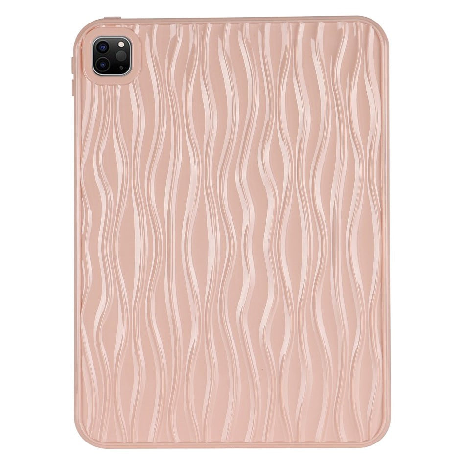iPad Pro 11" (2022 / 2021 / 2020 / 2018) Fleksibelt Plastik Cover - Bølget Design - Lyserød