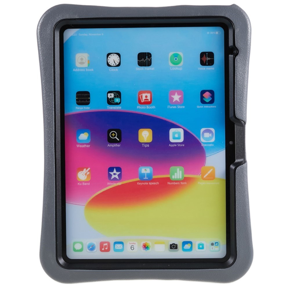 EIDERWOOD iPad 11" (2025) / 10.9" (2024 / 2022) Børne Cover m. Ståfunktion - Grå / Sort