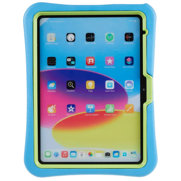 EIDERWOOD iPad 11" (2025) / 10.9" (2024 / 2022) Børne Cover m. Ståfunktion - Blå / Grøn