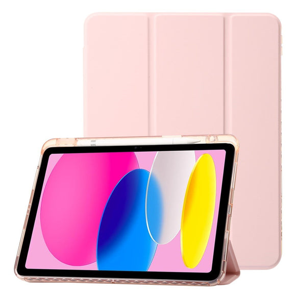 EIDERWOOD iPad 11" (2025) / iPad 10.9" (2024/2022) Tri-Fold Kunst Læder Cover m. Apple Pencil Holder - Lyserød