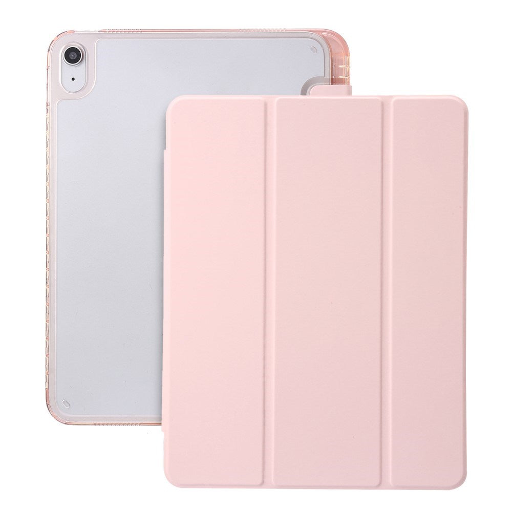 EIDERWOOD iPad 11" (2025) / iPad 10.9" (2024/2022) Tri-Fold Kunst Læder Cover m. Apple Pencil Holder - Lyserød