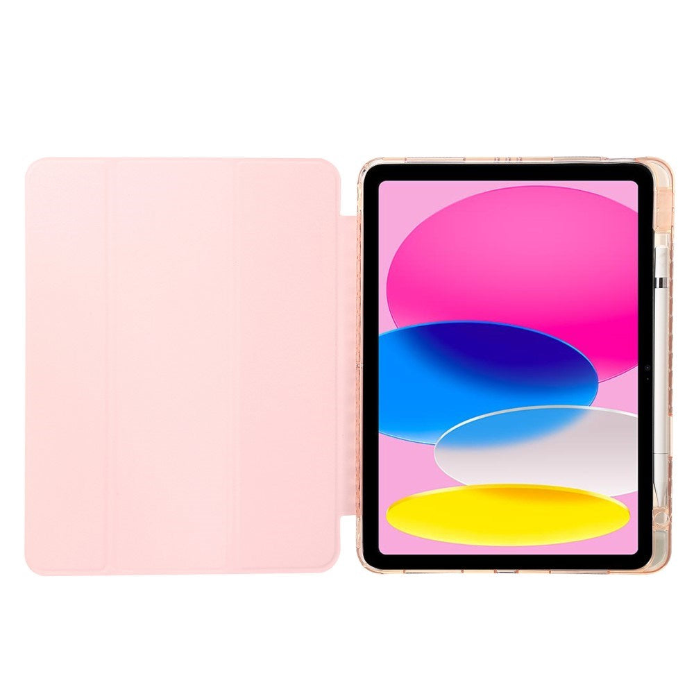 EIDERWOOD iPad 11" (2025) / iPad 10.9" (2024/2022) Tri-Fold Kunst Læder Cover m. Apple Pencil Holder - Lyserød