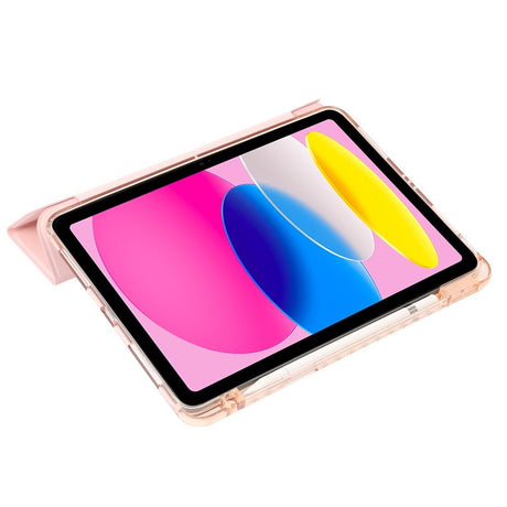EIDERWOOD iPad 11" (2025) / iPad 10.9" (2024/2022) Tri-Fold Kunst Læder Cover m. Apple Pencil Holder - Lyserød