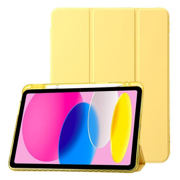EIDERWOOD iPad 11" (2025) / iPad 10.9" (2024/2022) Tri-Fold Kunst Læder Cover m. Apple Pencil Holder - Gul