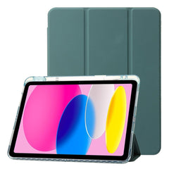 EIDERWOOD iPad 11" (2025) / iPad 10.9" (2024/2022) Tri-Fold Kunst Læder Cover m. Apple Pencil Holder - Grøn