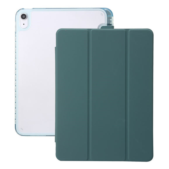 EIDERWOOD iPad 11" (2025) / iPad 10.9" (2024/2022) Tri-Fold Kunst Læder Cover m. Apple Pencil Holder - Grøn