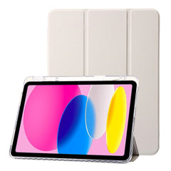 EIDERWOOD iPad 11" (2025) / iPad 10.9" (2024/2022) Tri-Fold Kunst Læder Cover m. Apple Pencil Holder - Creme